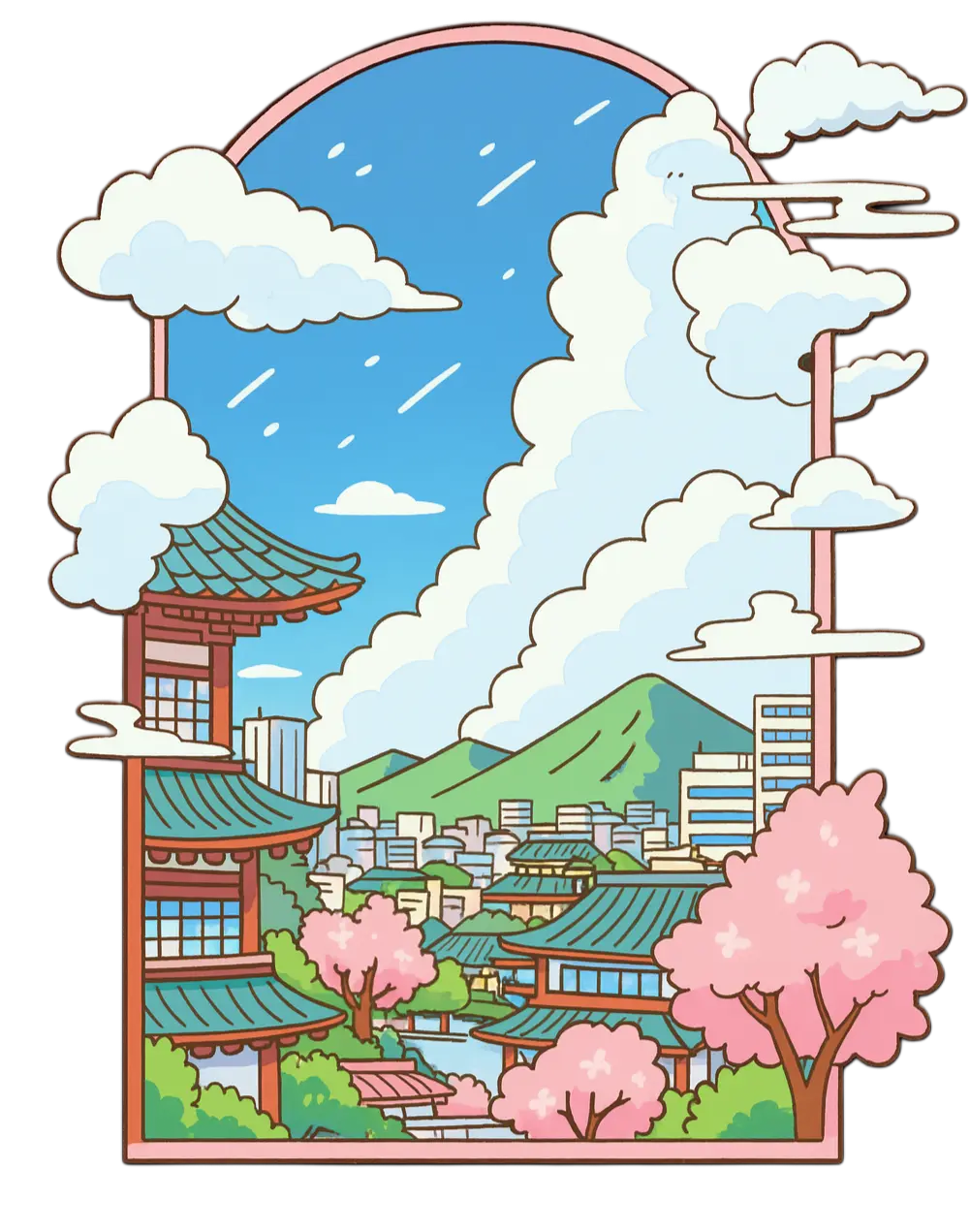 Language learning illustration