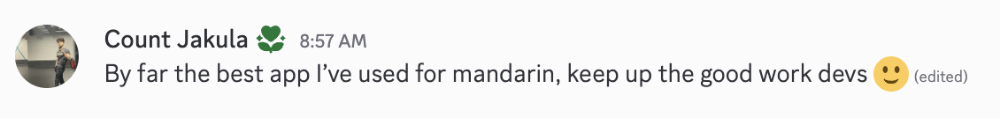 Testimonial screenshot